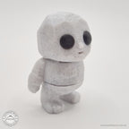White granite Tiny Rock Golem 3D printed articulated fidget toy — 3/4 angle by Sensory Sidequest