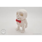 Mr.Skeleton Basic variant front closeup showing clean skull and red bow tie detail — 3D printed articulated fidget toy by Sensory Sidequest