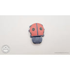 Baby Ladybug 3D print — overhead view showing red spotted elytra and navy segments