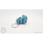 Blue Baby Elephant 3D printed keychain toy — 3/4 rear view