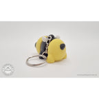 Baby Bee keychain — side angle view showing body profile and chain