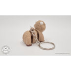 Baby Highland Cow keychain 3D printed articulated fidget toy — front view showing pink nose and keychain attachment — Sensory Sidequest Australia