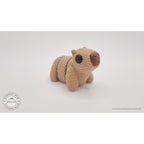 Baby Capybara fuzzy finish — three-quarter front side view showing full body profile