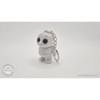 White granite Tiny Rock Golem keychain — 3D printed articulated fidget keychain by Sensory Sidequest