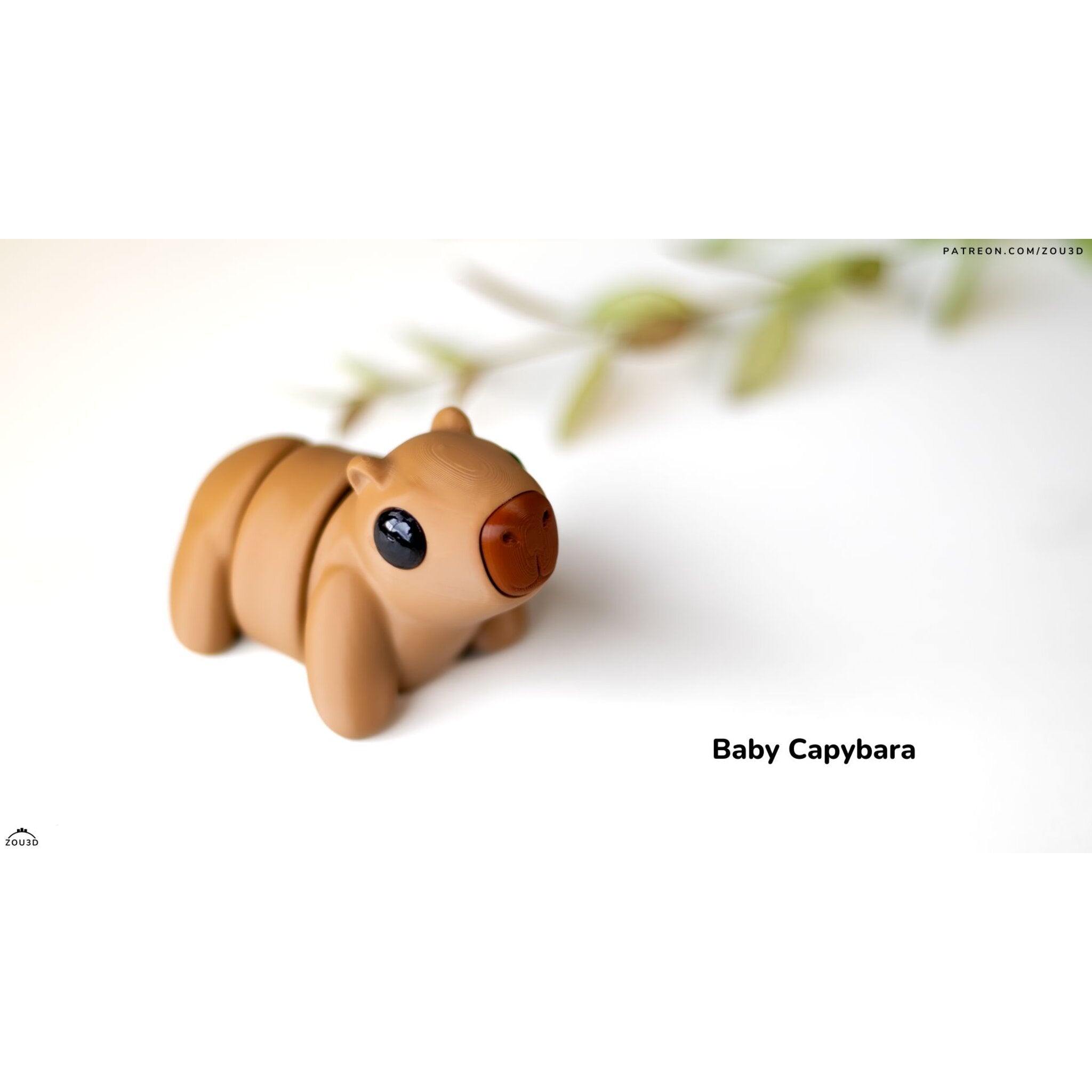 Baby Capybara 3D printed articulated fidget toy — Sensory Sidequest Australia
