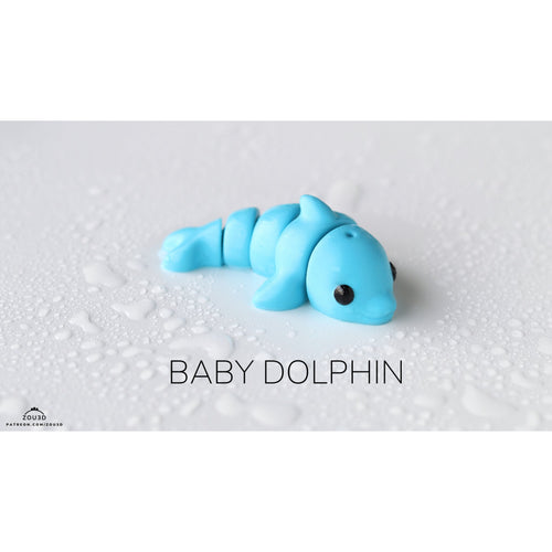 Baby Dolphin 3D printed articulated fidget toy — Sensory Sidequest Australia