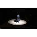 Zou3D render of Tiny Robot articulated fidget toy in grey/slate — front-facing hero view