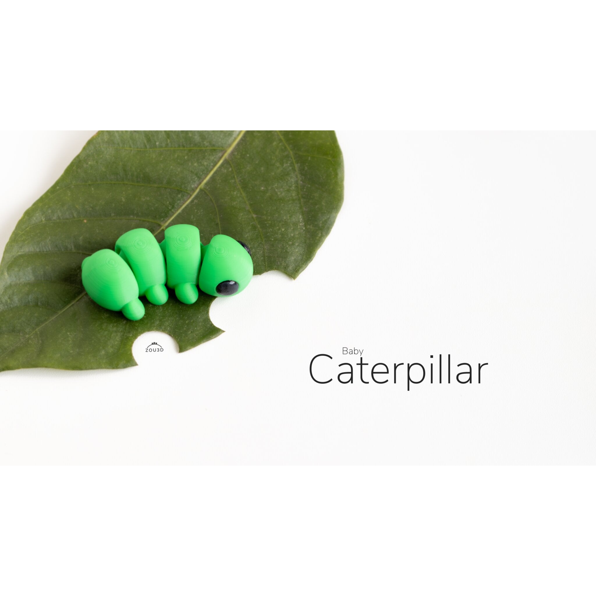 Caterpillar articulated fidget toy 3D printed by Sensory Sidequest Australia — Zou3D design