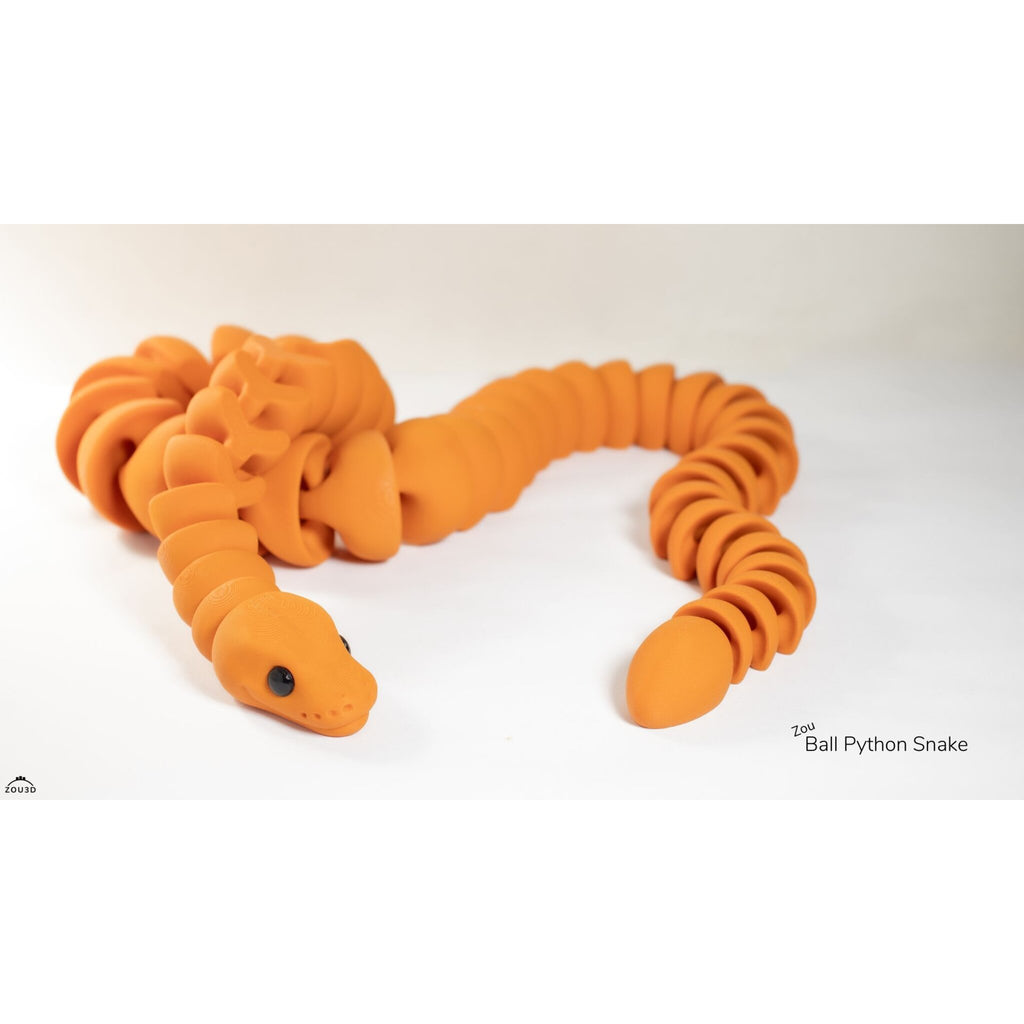 Zou3D Ball Python Snake official render — rearing coiled pose showing head, body segments, and tail