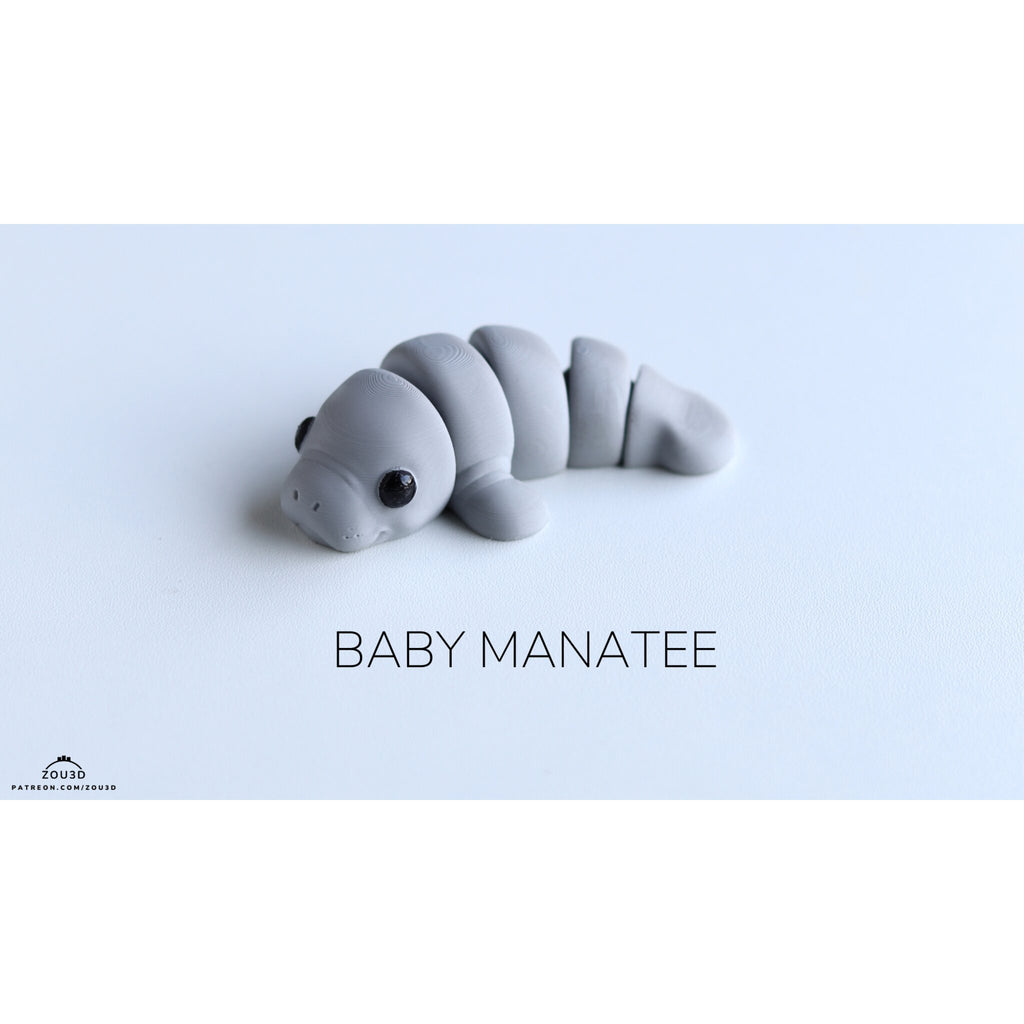 Baby Manatee 3D printed articulated fidget toy — Sensory Sidequest Australia
