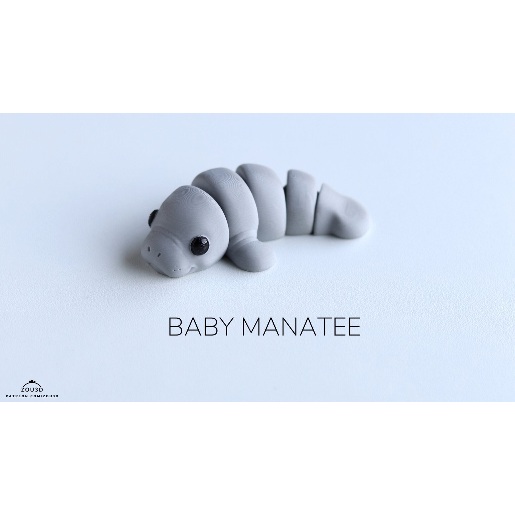 Baby Manatee 3D printed articulated fidget toy — Sensory Sidequest Australia