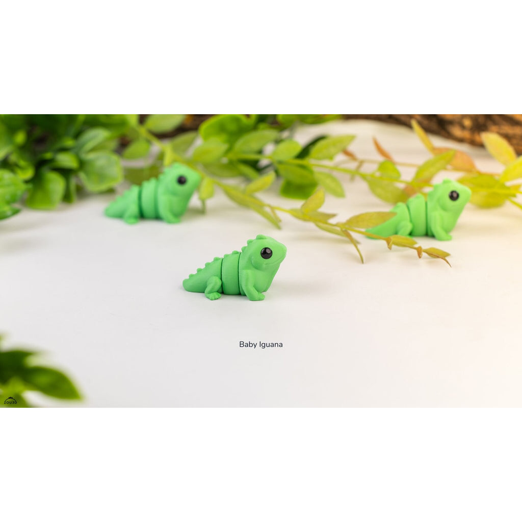 Baby Iguana 3D printed articulated fidget toy — Sensory Sidequest Australia