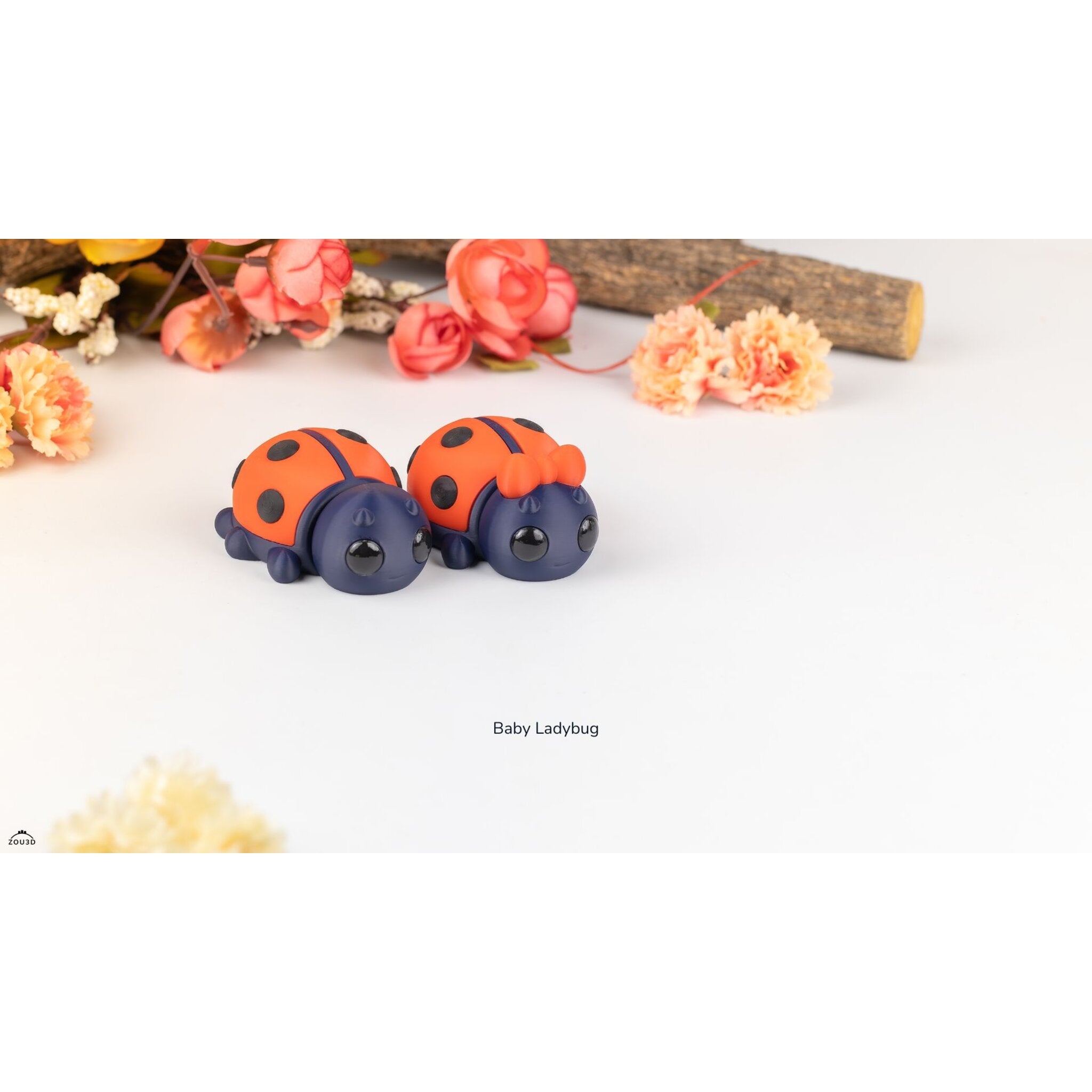 Baby Ladybug 3D printed articulated fidget toy — Sensory Sidequest Australia