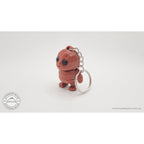 Terracotta Tiny Rock Golem keychain — 3D printed articulated fidget keychain by Sensory Sidequest