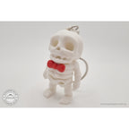 Mr.Skeleton Basic keychain variant 3/4 front view with split ring hardware — 3D printed articulated fidget toy by Sensory Sidequest