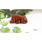 Brown baby bear 3D printed articulated fidget toy by Sensory Sidequest