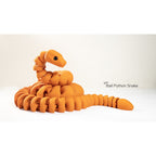 Zou3D Ball Python Snake official render — overhead flat-lay showing full length of articulated body in S-curve