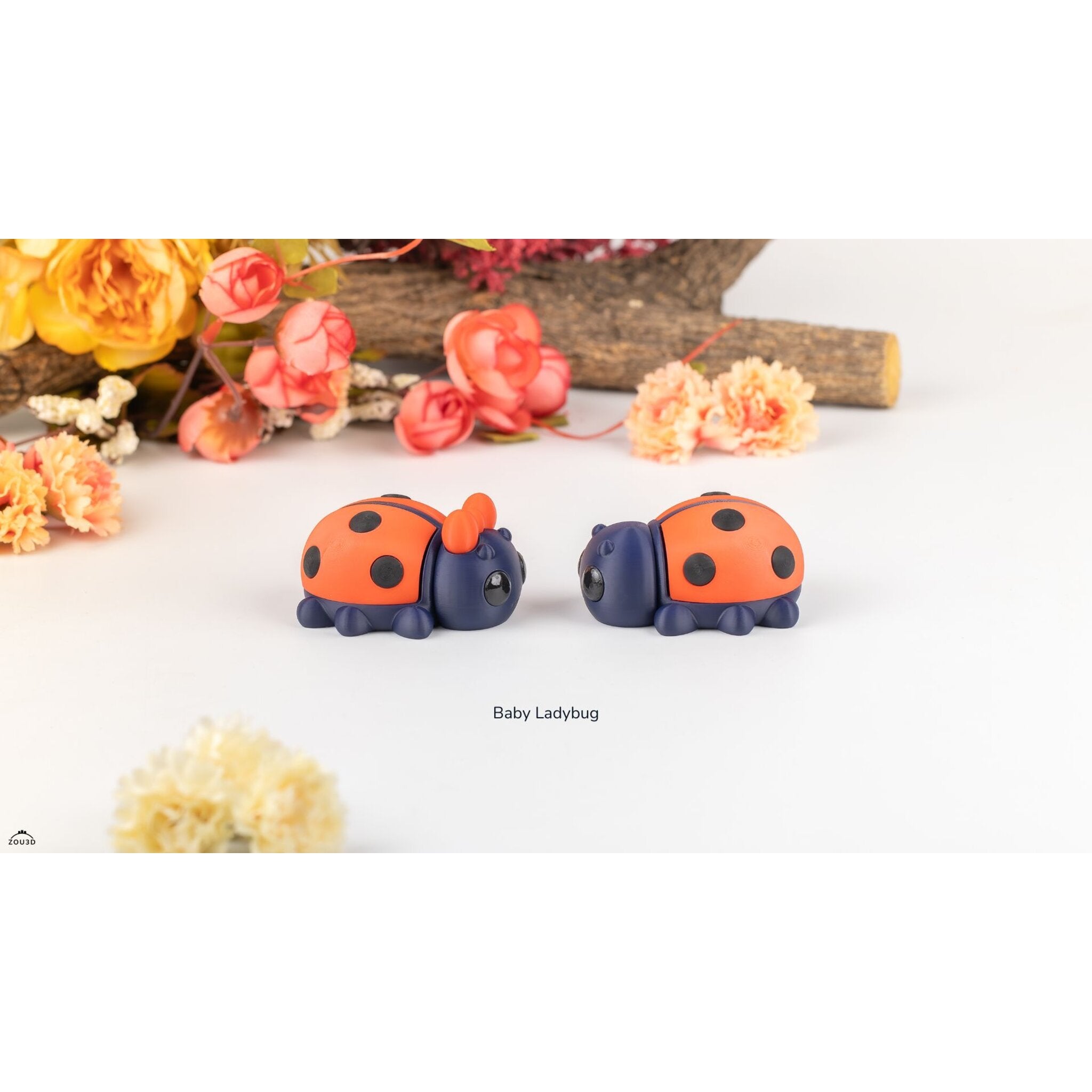 Baby Ladybug ZOU3D stock render — side profile showing ladybug detail and proportions