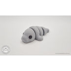 Grey Baby Manatee 3D printed articulated fidget toy by Sensory Sidequest