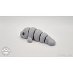 Grey Baby Manatee 3D printed fidget toy left side view by Sensory Sidequest