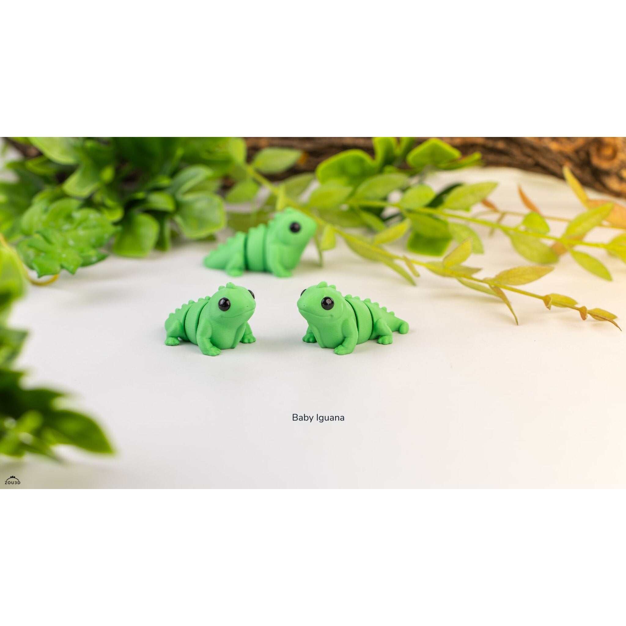 Baby Iguana (ZOU3D) — two figures close-up front-facing, official render