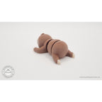 Baby Sloth 3D printed fidget toy — rear overhead view showing back and tail end, own photo by Sensory Sidequest