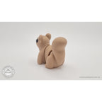 Baby Squirrel Zou3D 3D printed articulated fidget toy — 3/4 rear-right view showing body and tail from behind — Sensory Sidequest Australia