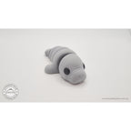 Baby Manatee 3D printed fidget toy close-up face detail by Sensory Sidequest