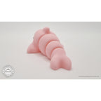 Pink Baby Dolphin 3D printed articulated fidget toy — rear 3/4 angle showing tail and body — Sensory Sidequest Australia