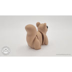 Baby Squirrel Zou3D 3D printed articulated fidget toy — rear view showing back, rump, and tail sweeping overhead — Sensory Sidequest Australia