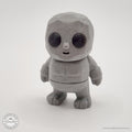 Grey Tiny Rock Golem 3D printed articulated fidget toy — front view by Sensory Sidequest