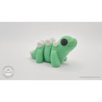 Baby Stegosaurus rear view highlighting back plate rows and tail