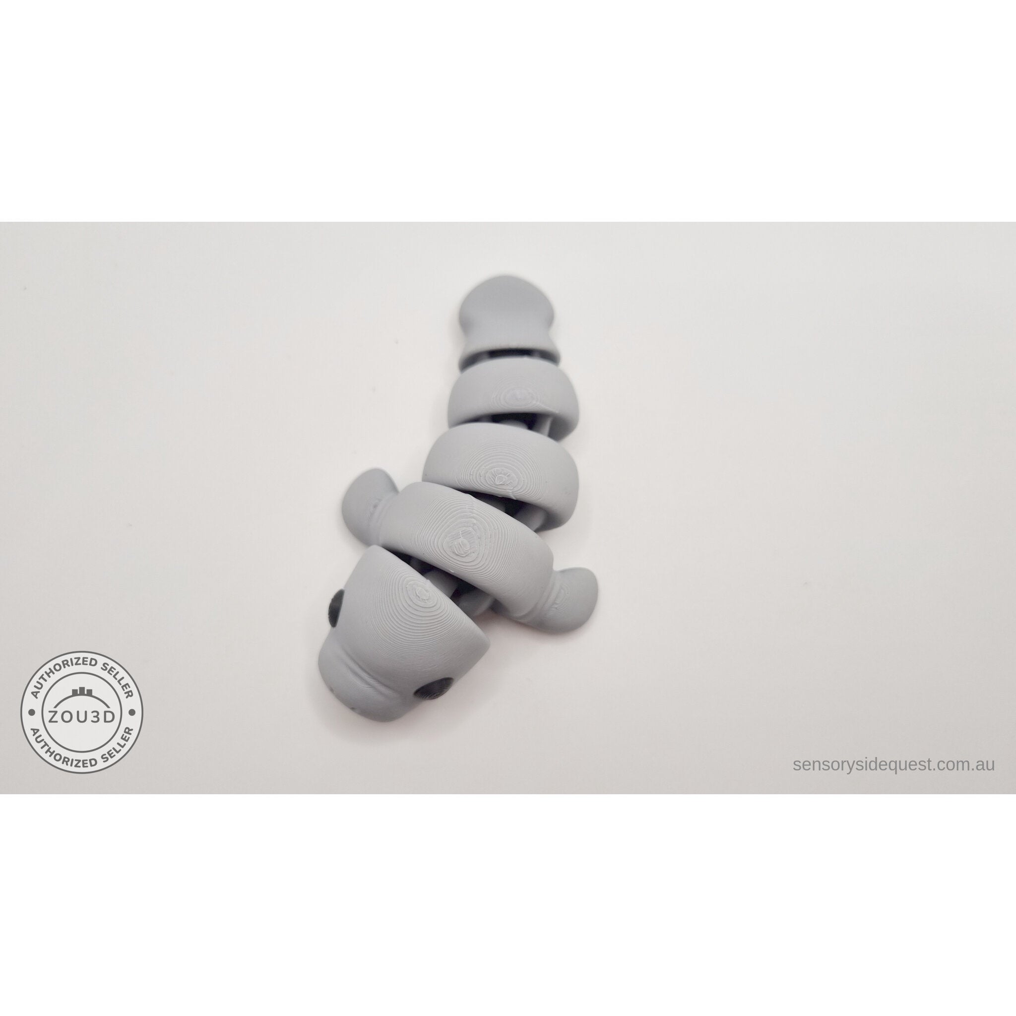 Baby Manatee ZOU3D articulated fidget toy showing flexible segments by Sensory Sidequest