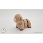 Baby Highland Cow 3D printed fidget toy — rear view showing back detail and articulation joints — Sensory Sidequest