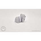 Grey Baby Elephant 3D printed toy — rear angle detail view