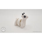White Baby Goat 3D printed articulated fidget toy — 3/4 rear-right angle by Sensory Sidequest