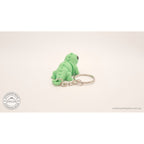 Green Baby Iguana keychain — rear angle showing dorsal ridge detail by Sensory Sidequest