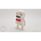 Mr.Skeleton Moustache variant 3/4 front view showing articulated skeleton body — 3D printed articulated fidget toy by Sensory Sidequest