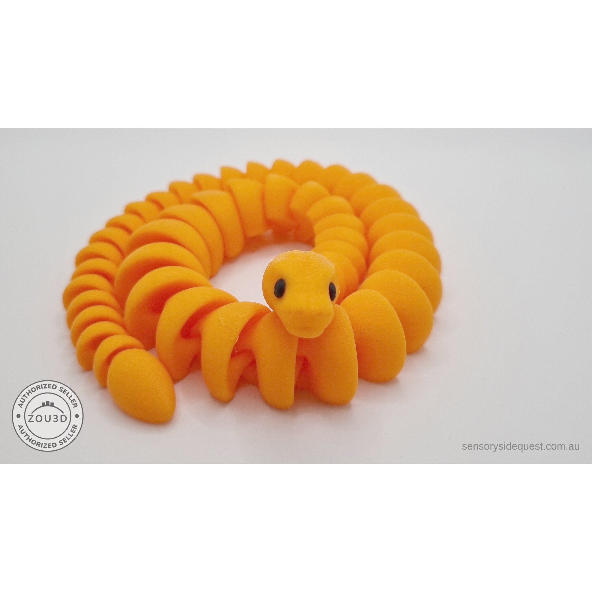 Zou3D Ball Python Snake official render — rearing coiled hero pose showing head raised, body coiled below, full 3/4 view