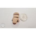 Baby Capybara smooth finish — overhead scale reference beside Australian 50 cent coin