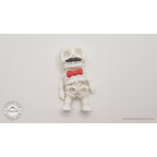 Mr.Skeleton Moustache variant flat lay showing fully articulated joints and poseable limbs — 3D printed articulated fidget toy by Sensory Sidequest